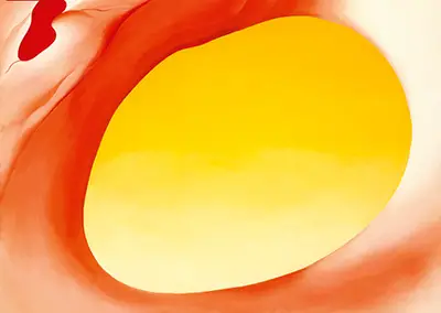 Pelvis Series, Red with Yellow Georgia O'Keeffe